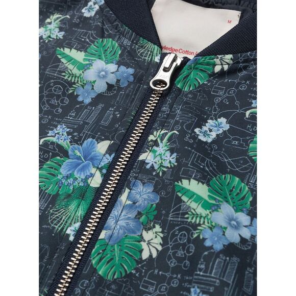 Knowledge Cotton Apparel Mens Print Pilot Bomber Jacket X-Large Total Eclipse - Picture 4 of 6